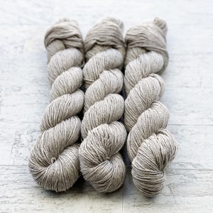 Dragon Natural Undyed Yarn - Superwash Merino/Yak/Silk Yarn - DK Weight - Natural Gray