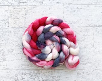 Hand Dyed Wool Roving - Merino Wool and Silk - #MS206