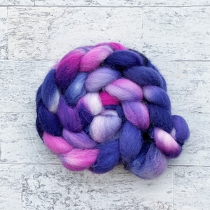 Hand Dyed Wool Roving - Spinning Fiber - Cheviot Wool - #CH285