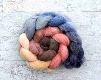 Hand Dyed Wool Roving - Gradient Targhee Wool - #T228