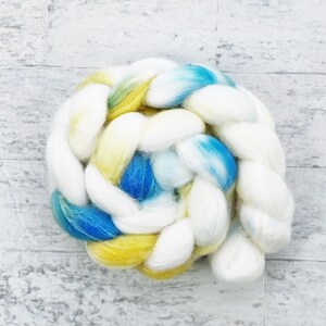 Hand Dyed Wool Roving - Polwarth and Silk Blend - #PS151