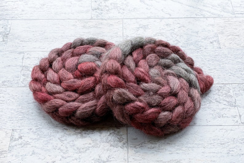 Hand Dyed Wool Roving Gotland Wool #112