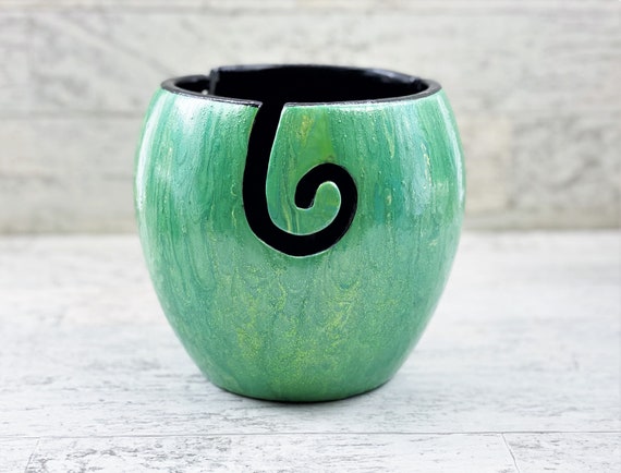 Hand Painted Ceramic Yarn Bowl for Knitting and Crochet YB149 