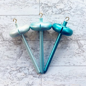 Mini Drop Spindle - Top Whorl Drop Spindle - Blue