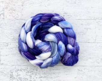 Hand Dyed Wool Roving - Merino Wool and Silk - #MS235