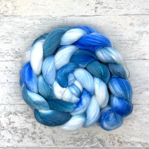 Hand Dyed Wool Roving - Merino Wool and Silk - #MS258