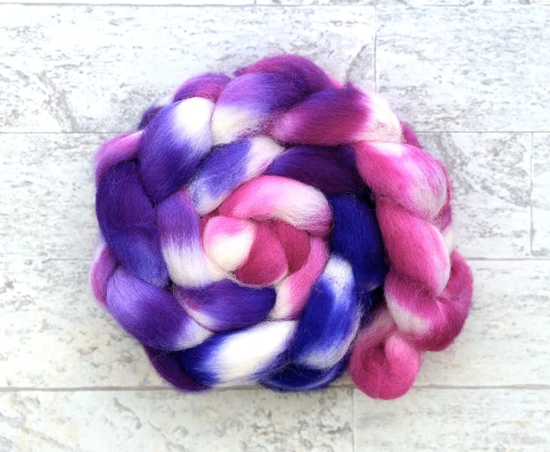 Hand Dyed Wool Roving - Cheviot Wool - #CH321 - Etsy Israel