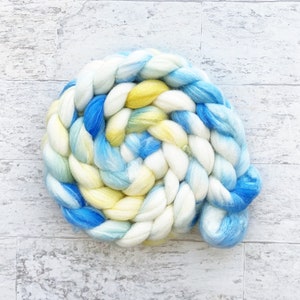 Hand Dyed Wool Roving - Merino Wool and Silk - #MS207