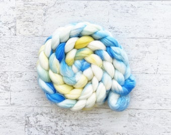 Hand Dyed Wool Roving - Merino Wool and Silk - #MS207