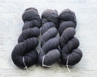 Yeti Hand Dyed Yarn - Superwash Merino - Sport Weight - #BB108 Coal Dust