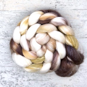 Hand Dyed Wool Roving - Merino Wool and Silk - #MS260
