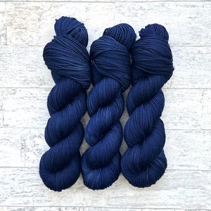 Yeti Hand Dyed Yarn - Semi-Solid Superwash Merino - Sport Weight - Midnight #BB137