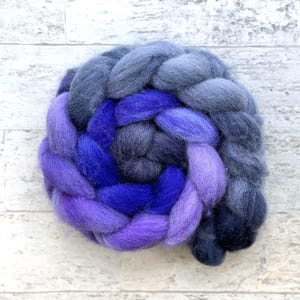 Hand Dyed Wool Roving - Spinning Fiber - Gradient Cheviot Wool - #CH305