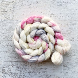 Hand Dyed Wool Roving - Merino/Bamboo/Silk Blend - #MB106