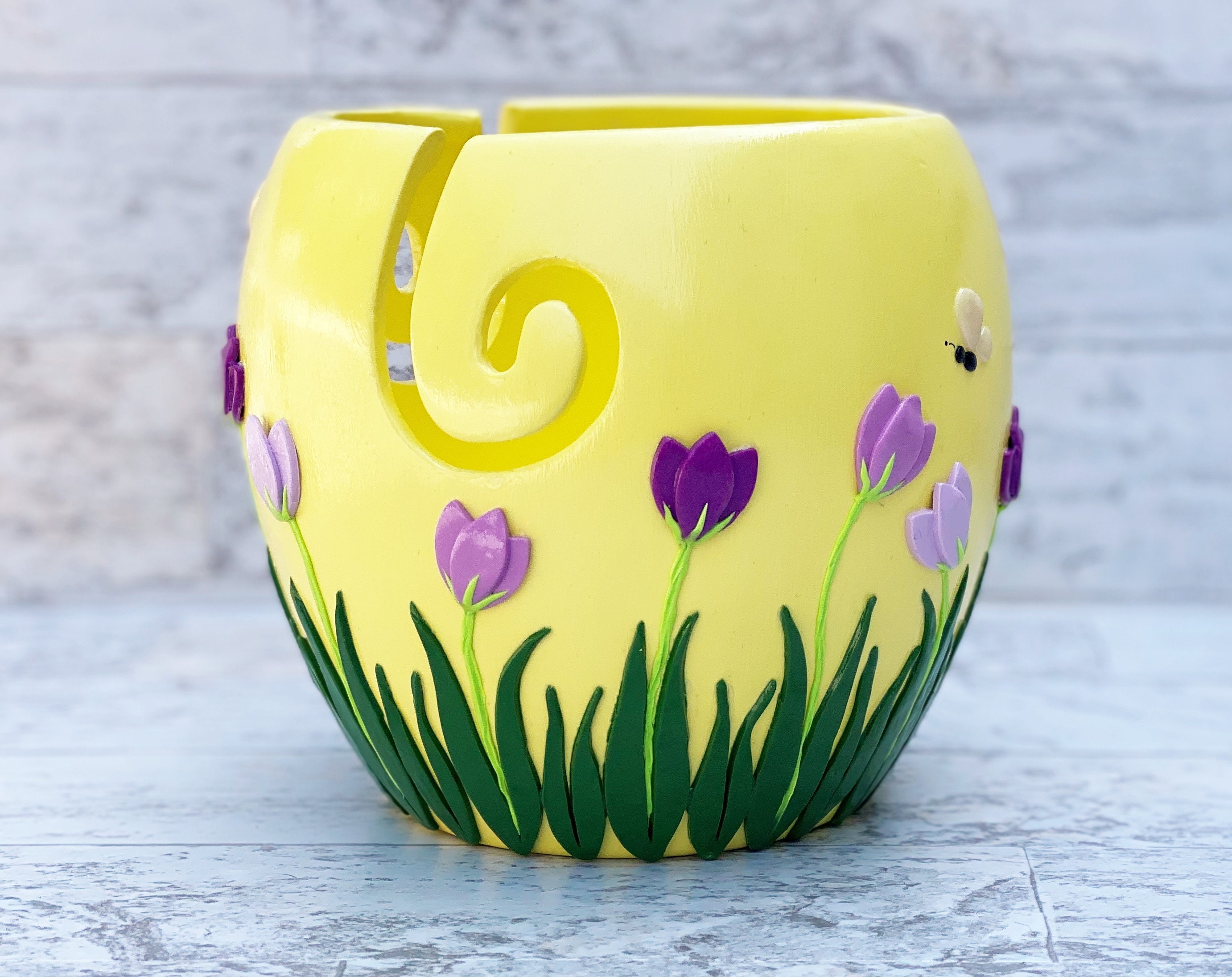 Ceramic/polymer Clay Yarn Bowl for Knitting and Crochet Etsy