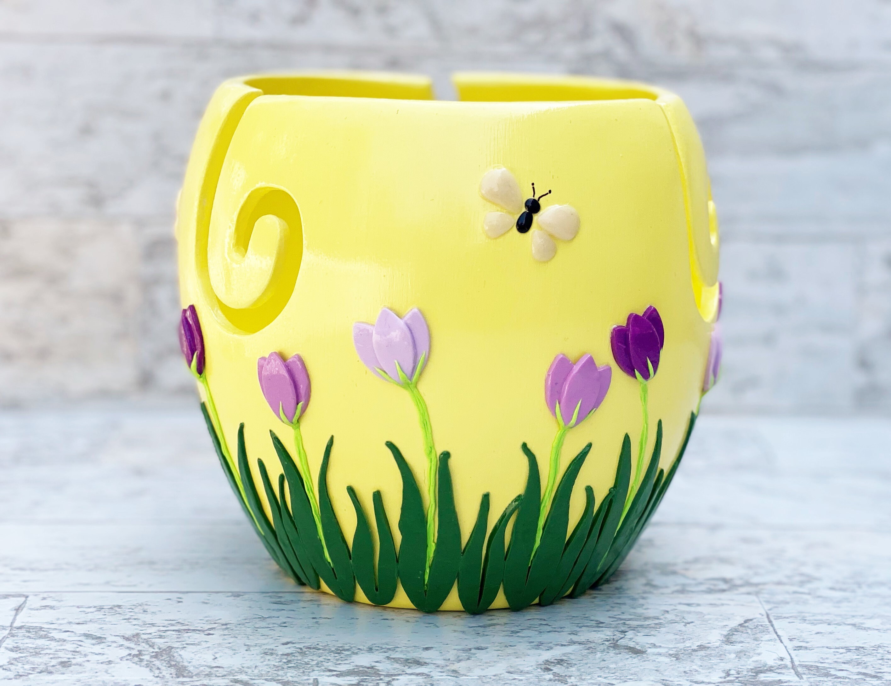 Ceramic/polymer Clay Yarn Bowl for Knitting and Crochet Etsy