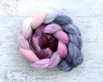 Hand Dyed Wool Roving - Gradient Targhee Wool - #T225