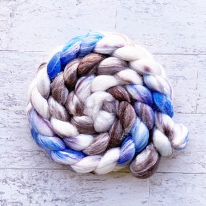 Hand Dyed Wool Roving - Merino/Bamboo/Silk Blend - #MB150