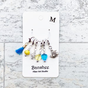 Fish Stitch Markers - Medium Stitch Marker Set for Knitting and Crochet -Lobster Clasp