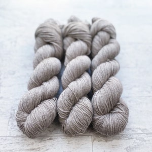 Lotus No Dye Natural Yarn - SW Merino/Yak/Silk - Fingering/Sock Weight - #L123