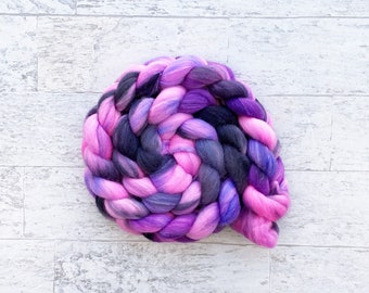 Hand Dyed Wool Roving - Merino Wool and Silk - #MS209