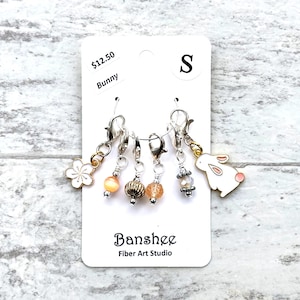 Bunny Stitch Markers - Small Stitch Marker Set - Lobster Clasp