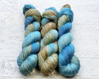 Siren Hand Dyed Yarn - SW Merino and Tencel - Fingering/Sock Weight - #CC112