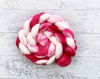 Hand Dyed Wool Roving - Merino Wool and Silk - #MS243