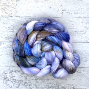 Hand Dyed Wool Roving - Merino Wool and Silk - #MS253