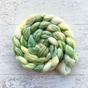 Hand Dyed Wool Roving - Merino/Bamboo/Silk Blend - #MB102