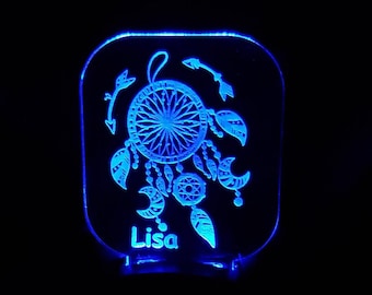 Personalized Dreamcatcher Night light, Plug-in Night Lamp,  Iconic Symbol , Sweet Dreams Night Light