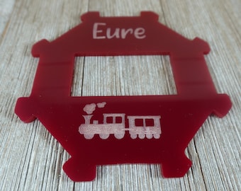 Personalized Mexican Train Domino Hub: Engraved Acrylic Game Piece