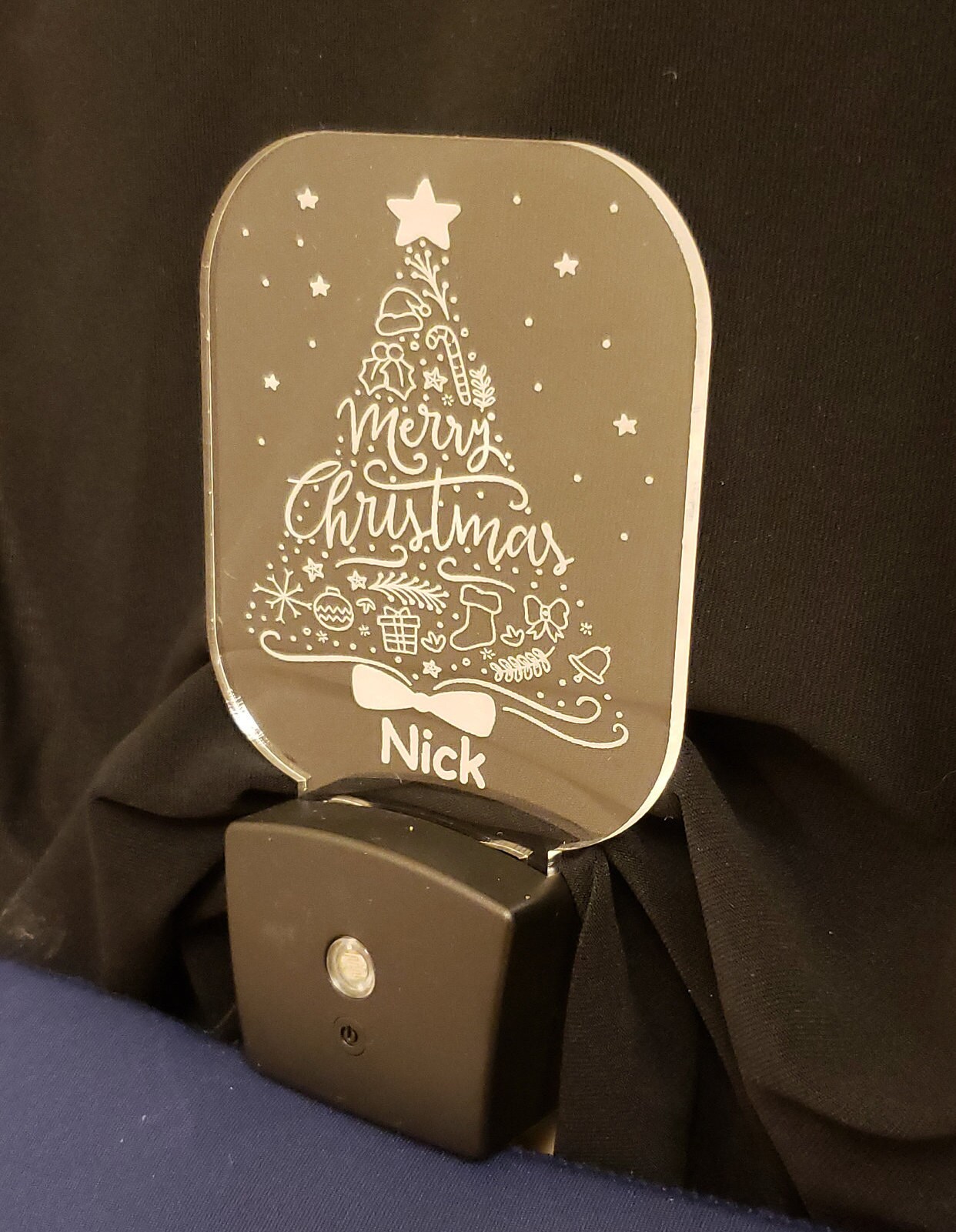 Personalized Christmas Night Light LED Christmas Tree Night Etsy