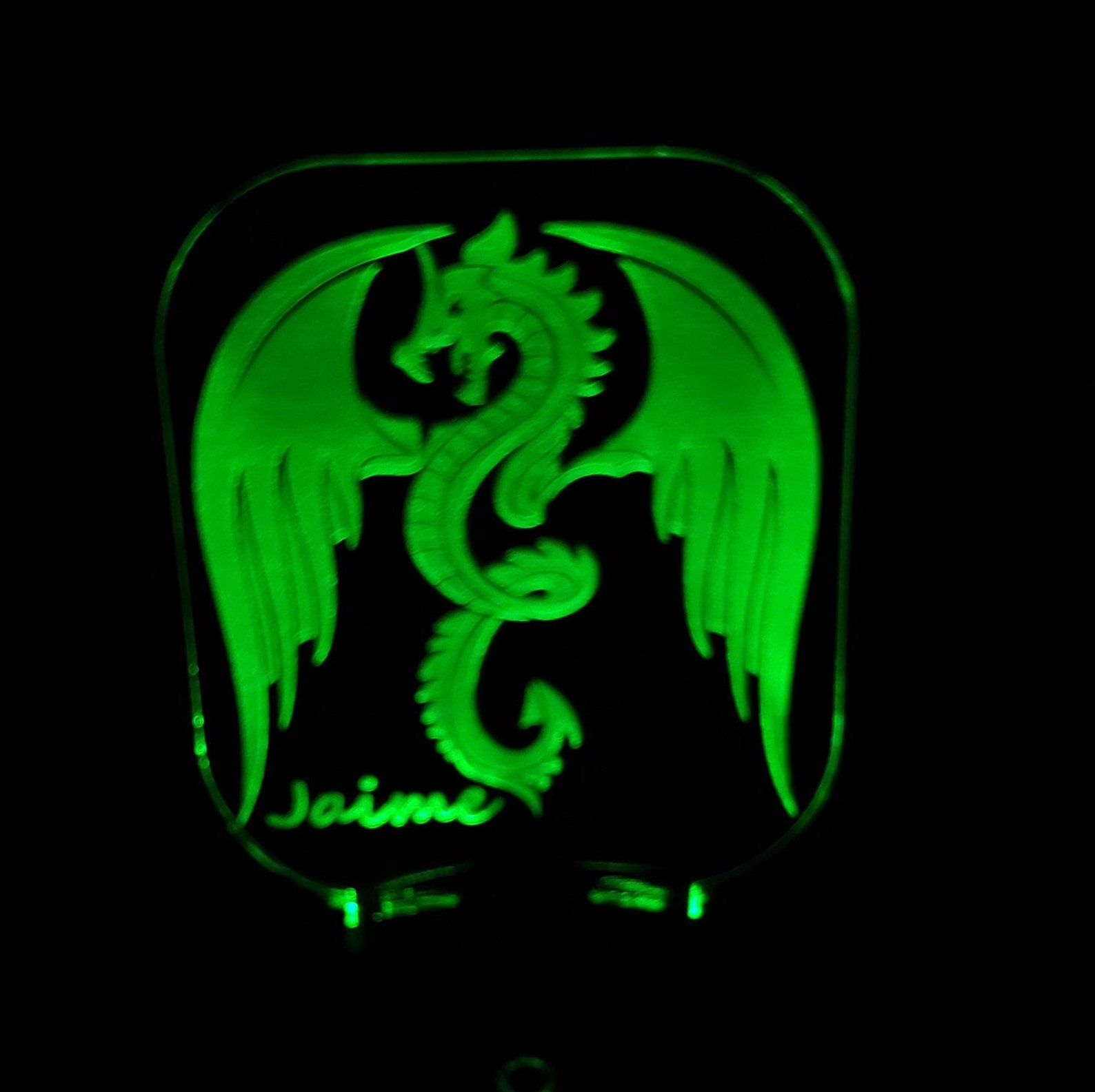 Personalized Dragon Night Light Custom LED Plugin Night Etsy