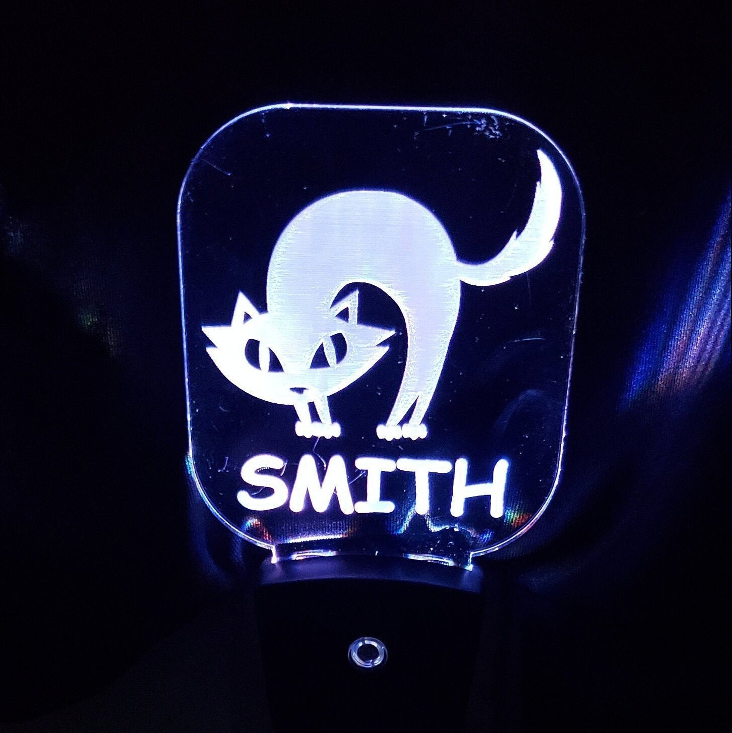 Halloween Black Cat Plugin Nightlight Personalized Halloween Etsy