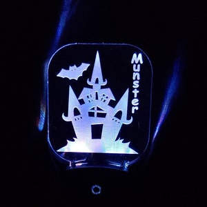 Personalized Halloween Haunted House LED Night Light