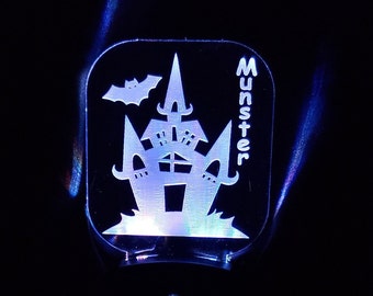 Personalized Halloween Haunted House LED Night Light