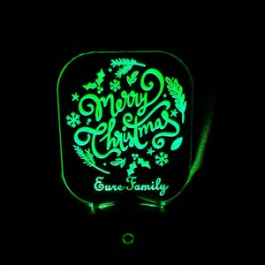 Personalized Christmas Nightlight, unique lighting, Personalized Night Light, Nursery Nightlight, Plug In Nightlight