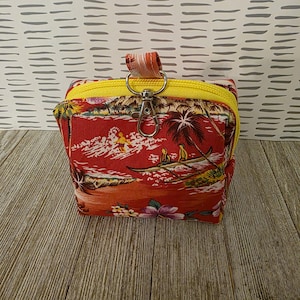 Estuche llavero cuadrado con cremallera, mini monedero, mini estuche llavero con cremallera, estuche pequeño con llavero, mini estuche con cremallera y cierre de langosta