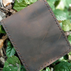 Billetera de cuero genuino, regalo del día del padre para papá, billetera plegable, regalo de novio para él, regalo para hombres