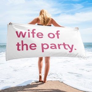 Bride Towel, Bride Beach Towel, Beach Bridal Shower Towel, Beach Bride, Beach Bachelorette Party, Bride Beach Towel, Bridal Shower Gift