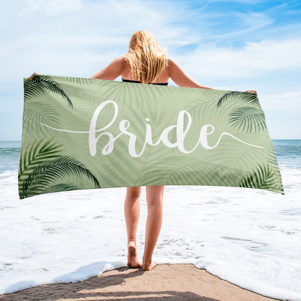 Bride Towel Bride Beach Towel Beach Bridal Shower Towel Beach