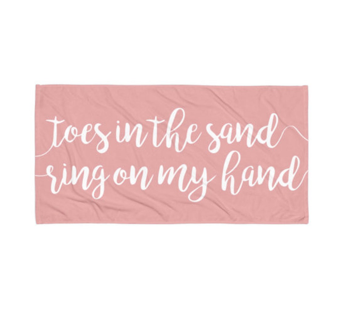 Bride Towel, Bride Beach Towel, Beach Bridal Shower Towel, Beach Bride
