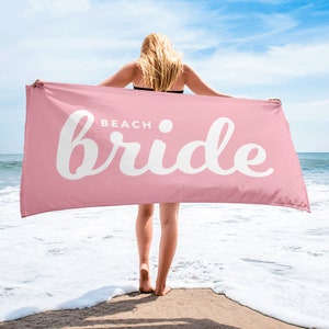 Bride Towel, Bride Beach Towel, Beach Bridal Shower Towel, Beach Bride, Beach Bachelorette Party, Bachelorette Towels, Bridal Shower Gift