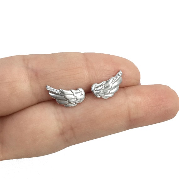 wing earrings studs