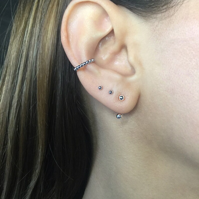 Front back earrings Ear jacket earrings Modern ear jackets Etsy