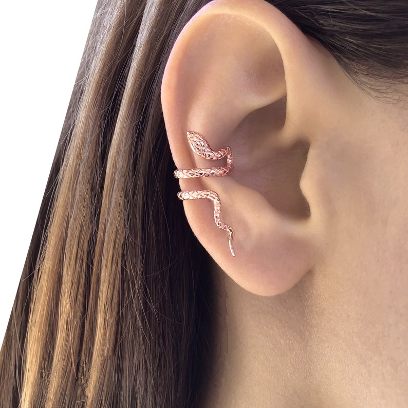 Sterling Silver Snake Ear Cuff Snake Ear Cuff Serpent Ear - Etsy New