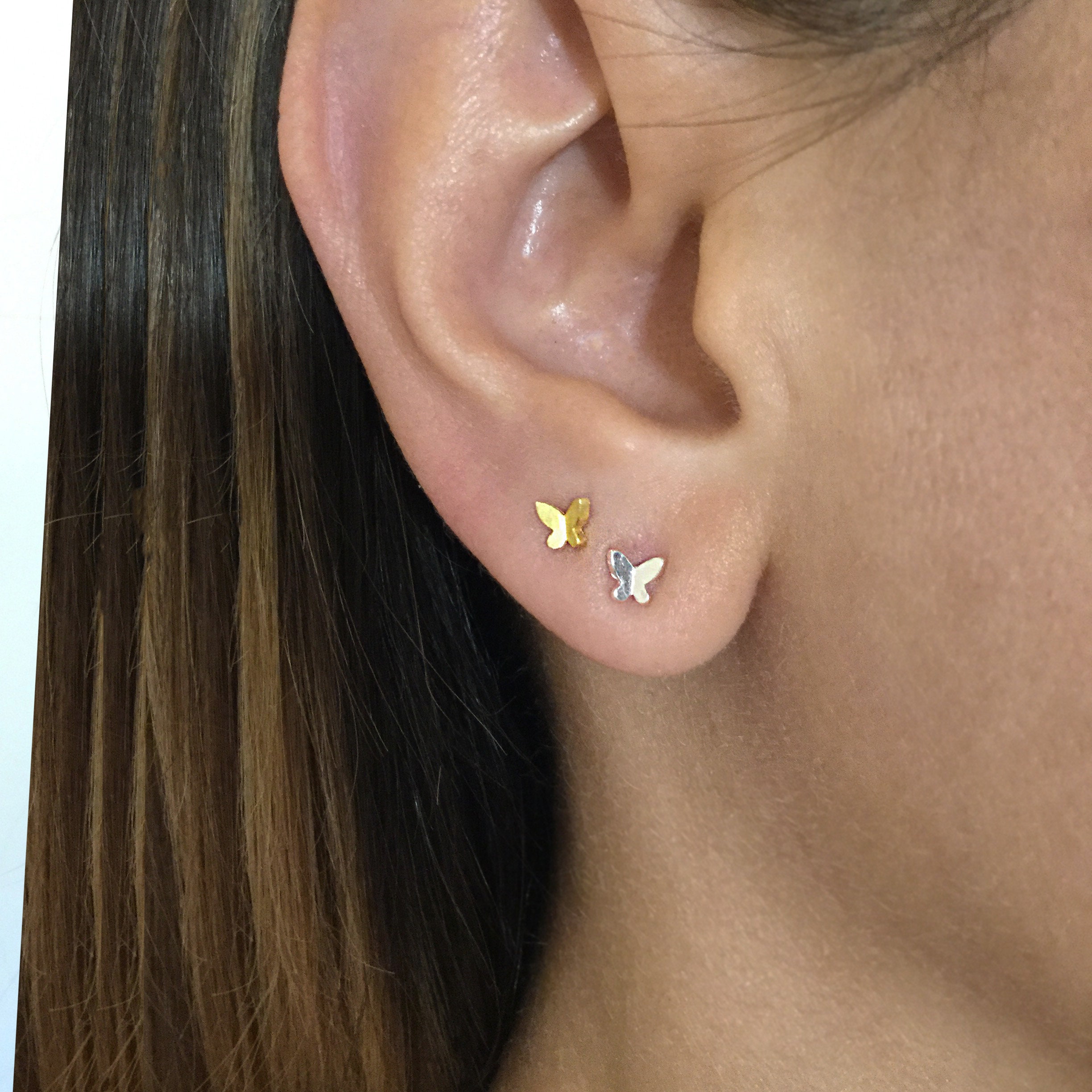 Popular 2019 Butterfly T Bar Stud Earrings for Women Silver Color Jewelry Earrings Female Leaf Ear Brinco Popular 2019 Butterfly T Bar Stud Earrings for Women Silver Color Jewelry Earrings Female Leaf Ear Brinco