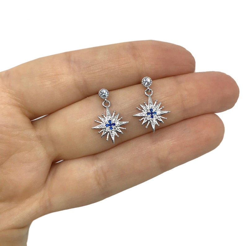 Starburst Stud Earrings in Sterling Silver starburst Etsy