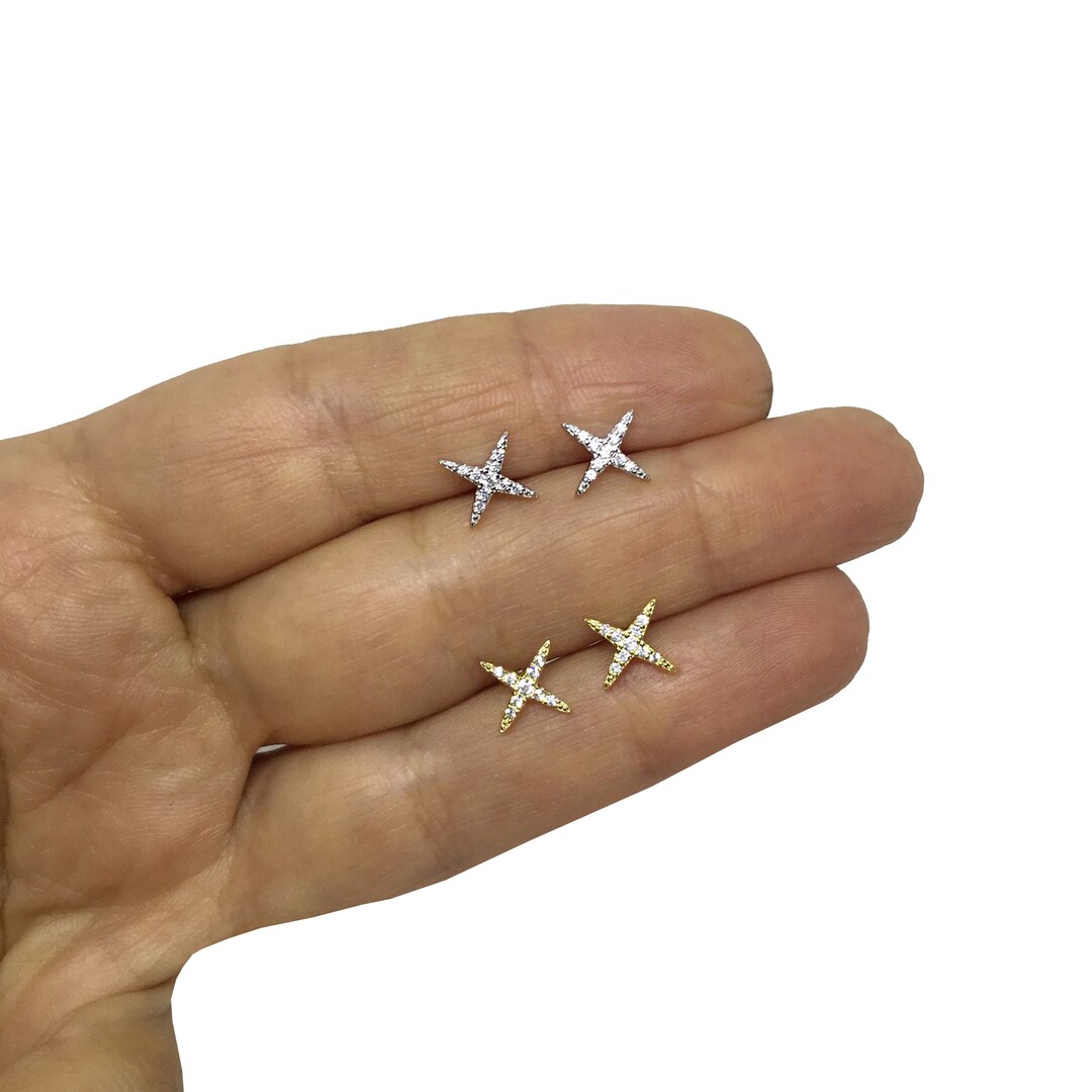 Sterling Silver X Earrings Gold Studsx Studs X Etsy